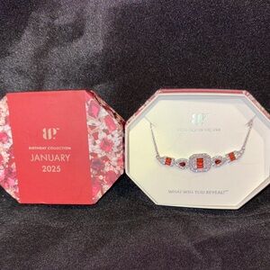 January Birthstone Garnet Cubic Zirconia Solid Sterling Silver